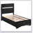 Urbana Black Twin Storage Panel Bed
