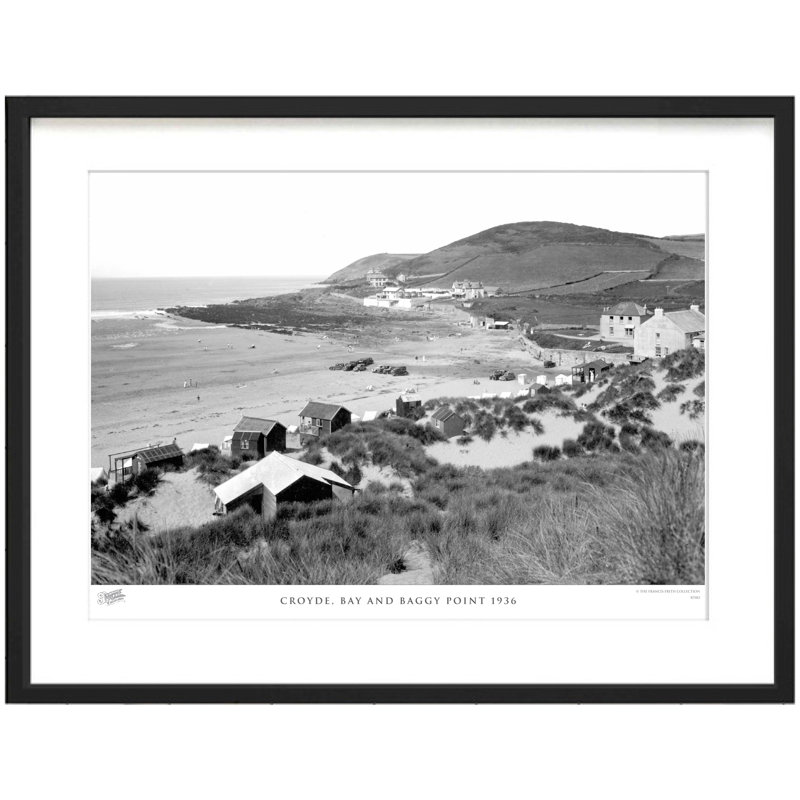 Croyde, Bay And Baggy Point 1936 - Single Picture Frame Print, 60cm H x 80cm W x 2.3cm D