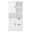 Bathroom Storage Cabinet With Doors And Drawers, Multiple Storage Space, Freestanding Style, Open Shelve, Adjustable Shelf, White