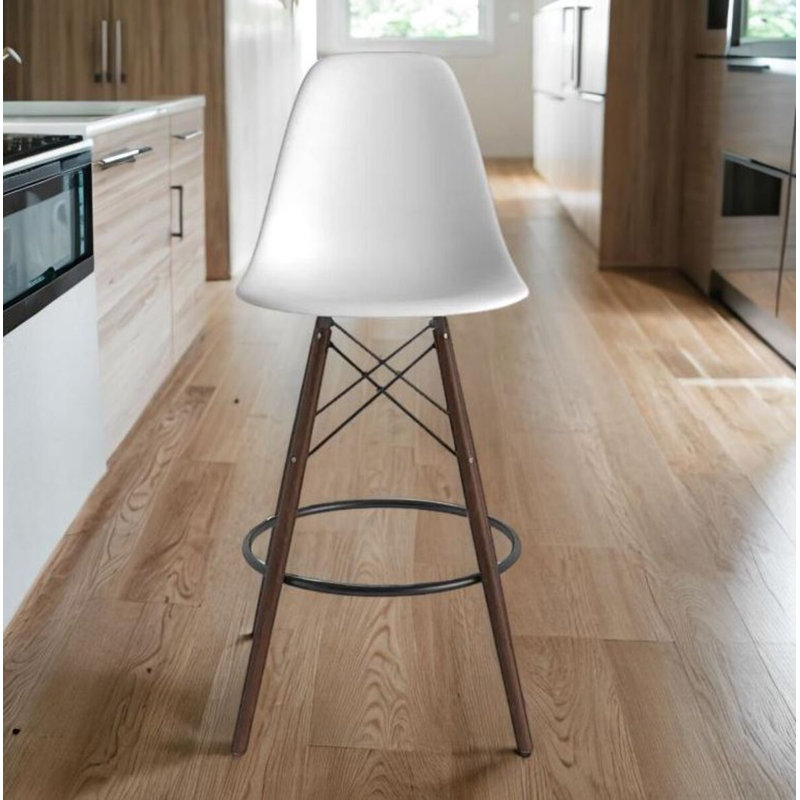 Tabouret en plastique Mascerano, Blanc