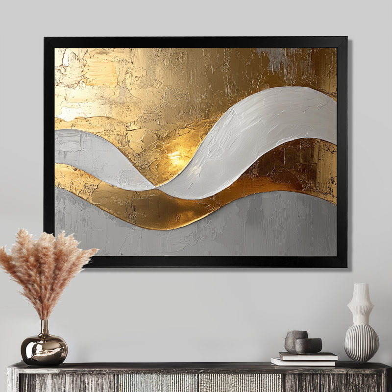 Amaro I - Abstract Large Wall Art, Cadre simple, Noir, noir, noir, noir, H 24 po x l 32 po