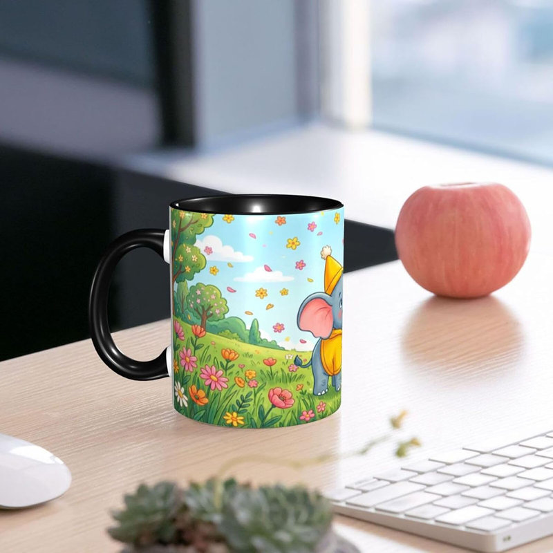 Elephant Coffee Mug 11oz Ceramic Cup