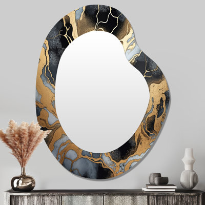 Idella - Miroir mural moderne abstrait aux formes asymétriques