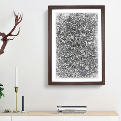 One Thousand Pebbles in Abstract - Picture Frame Graphic Art Print