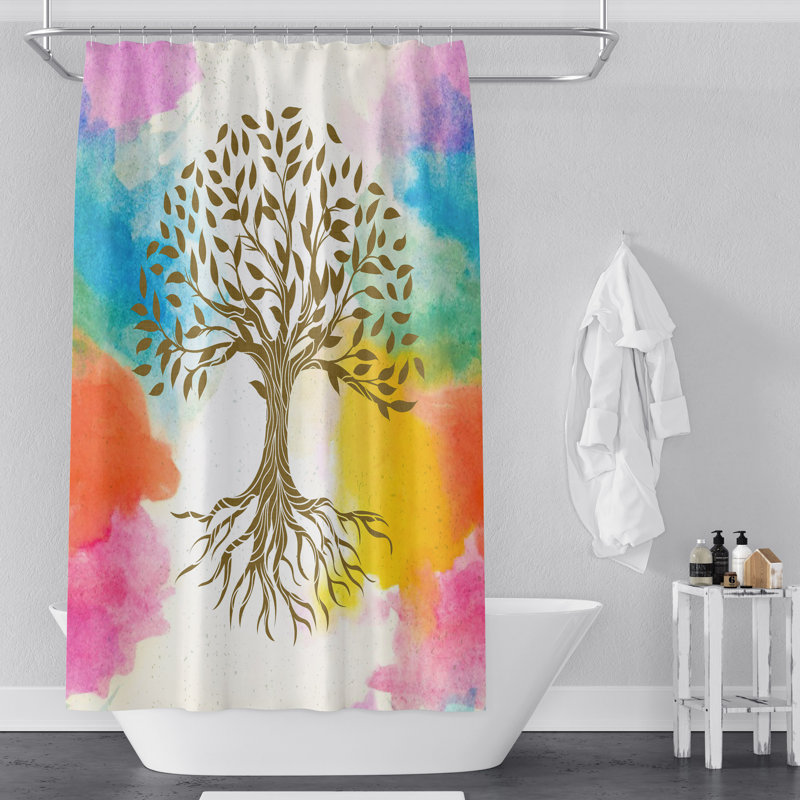 Rideau de douche Floral, H 93 po x l 70 po