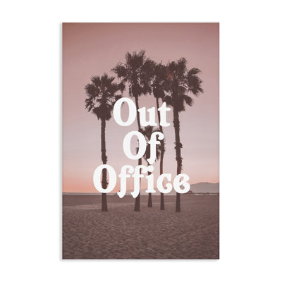 Pink Tropical Out Of Office Canvas, design by Lil' Rue