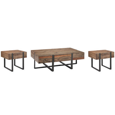 Troy Rectangular Cocktail Table With 2 End Table