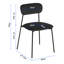 47.5cm H Velvet Upholstered Metal Cross Back Side Chair-784945764