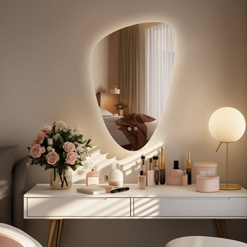 LED Mirror for Bathroom – Vanity Mirror with Lights, Dimmable Touch Sensor, and Anti-Fog Function, 31" x 20"