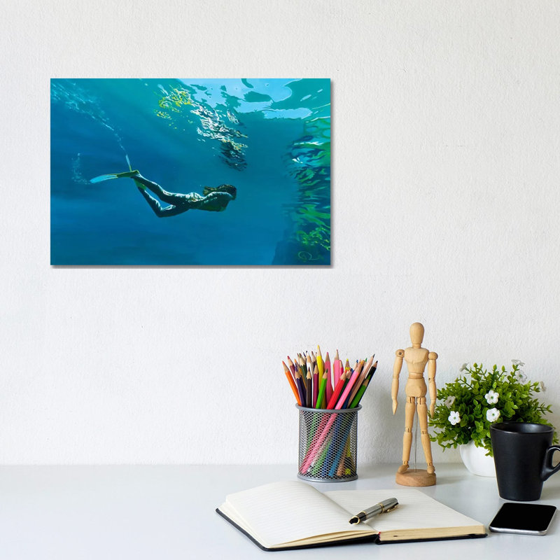 Mouros Blue by Antoine Renault - Wrapped Canvas Print, 20.32 cm H x 30.48 cm W