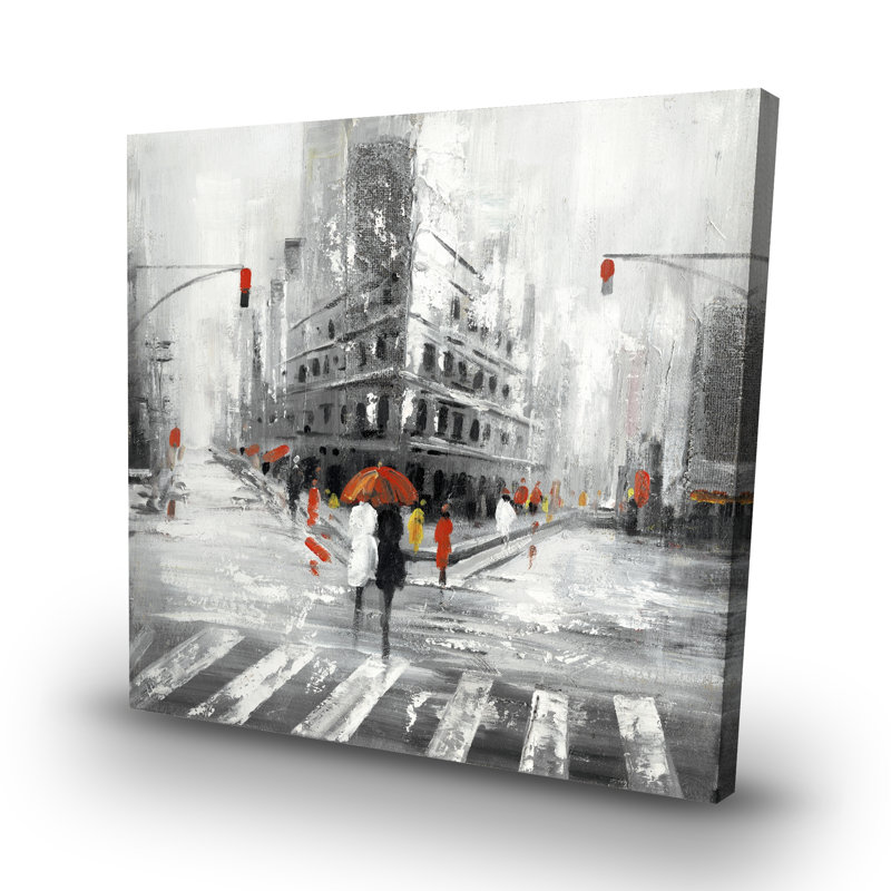 flatiron building - 32"x32" art on canvas