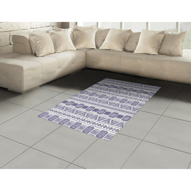 Tapis décoratif Tribal, Rectangle 2 pi 7 po x 5 pi