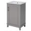 Petit meuble-lavabo moderne de 20 pouces avec lavabo en céramique - 20 * 14,5 * 33,3 pouces, rangement spacieux, 1 porte à fermeture en douceur-116234247