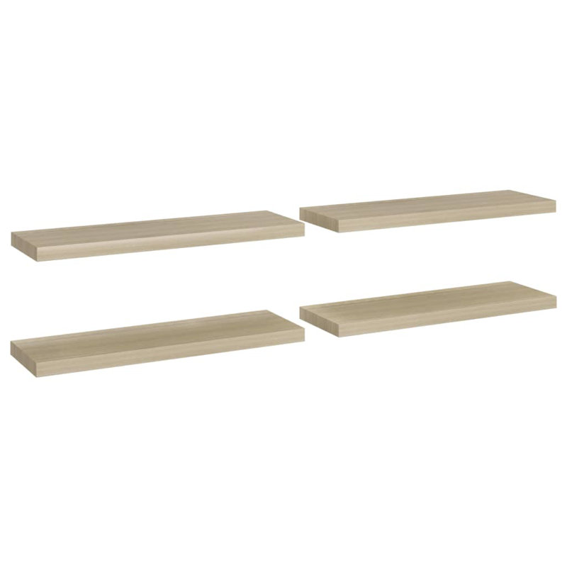 Wall Shelf  Wall Mounted Display Shelf for Photo Frame Set of 4, White, 1.5" H x 31.5" W x 9.3" D