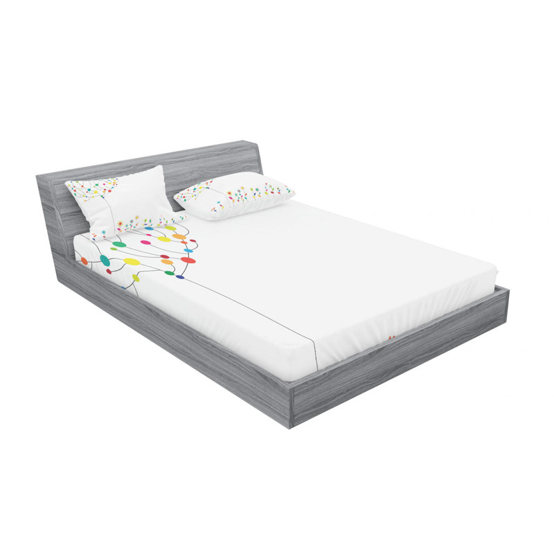 Microfiber Sheet Set, Queen Sheet Set with Fitted Sheet