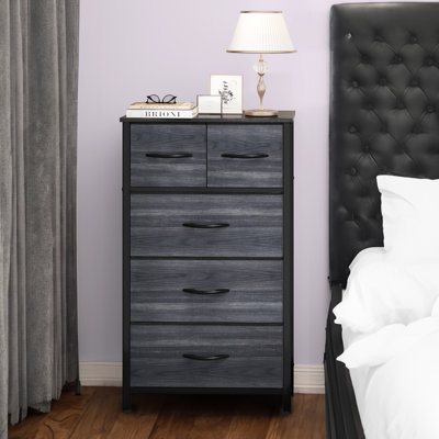 Tour de rangement avec 5 tiroirs en tissu, commode