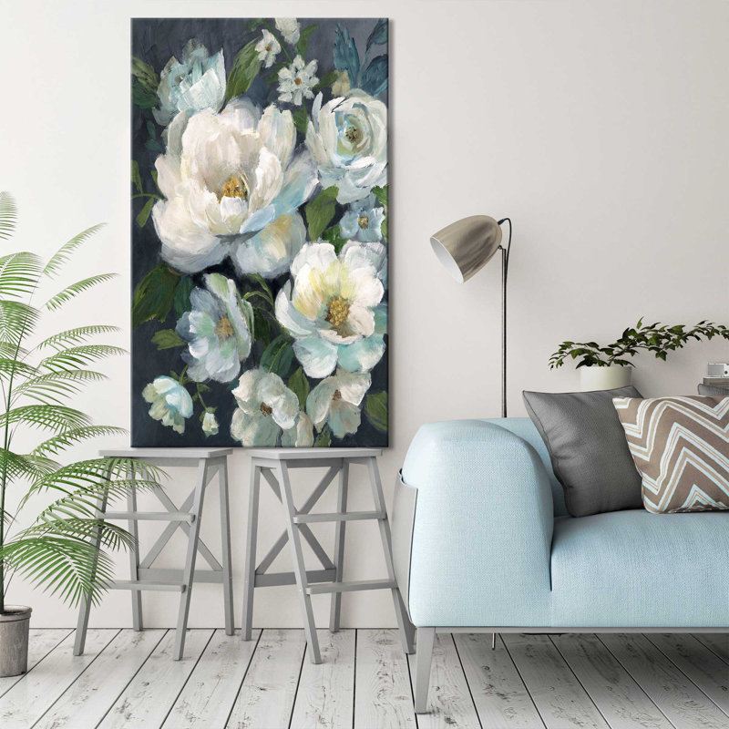 Nocturnal Radiance II par - Peinture, Toile tendue, H 48 po x l 28 po x P 1,5 po