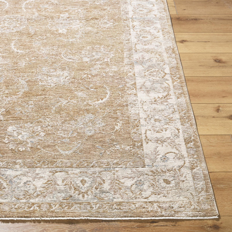 Tapis traditionnel tissé à la machine Aunah, Rectangle 6 pi 7 po x 9 pi 6 po