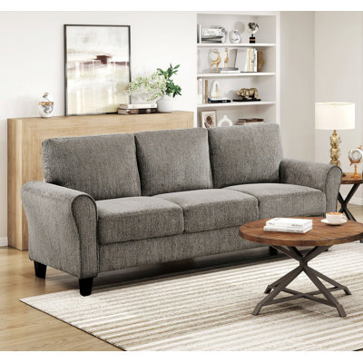 Upholstered Sofa, 3-Seat Couch For Living Room