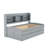 Twin Size Wooden Captain Bed With Built-In Bookshelves