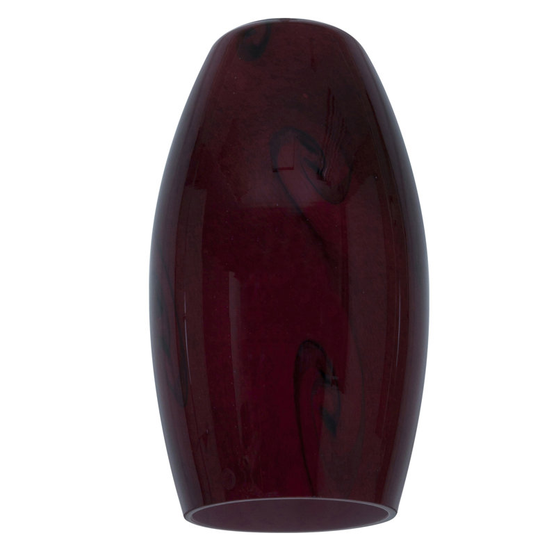 Abat-jour suspendu en verre Baur H 8 po (à visser), Ciel rouge