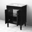 Meuble-lavabo moderne de 24 po avec lavabo encastré, armoires doubles et grandes tablettes de rangement