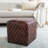 Tearsa Leather Ottoman