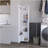 Storage Cabinet Buccan, Laundry, White Finish