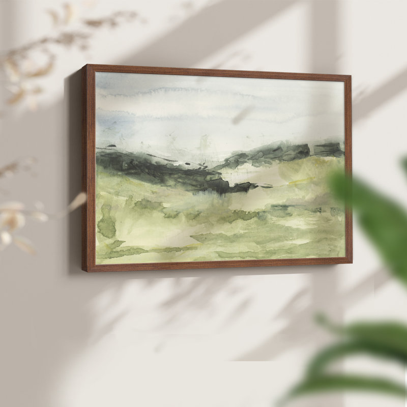 Hill Scramble II - Reproduction encadrée - Restickable, Noyer, H 16 po x l 20 po