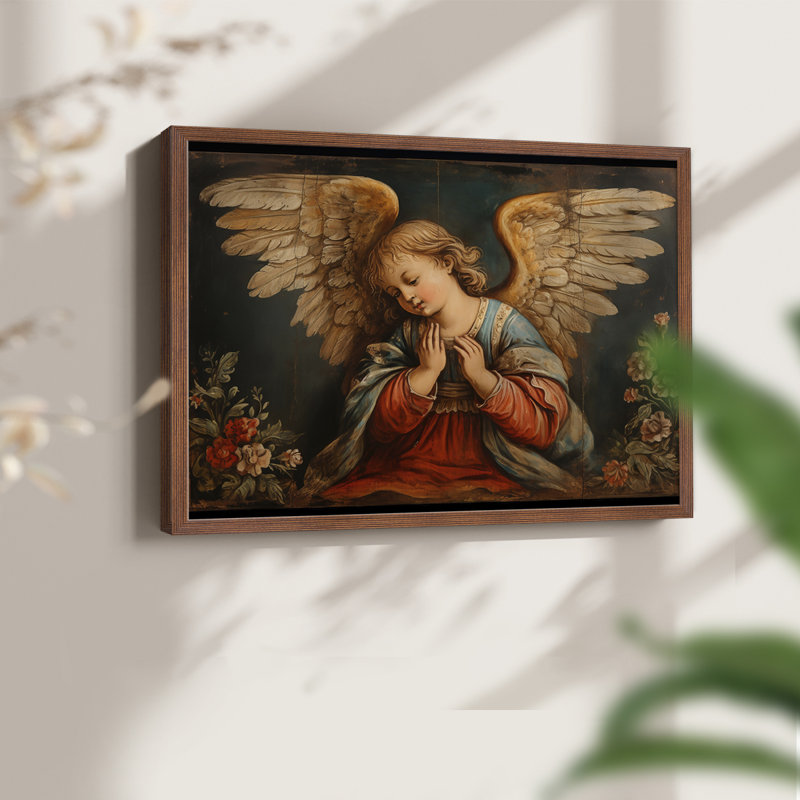 Angels From Above-XLI -Framed Print - Restickable, 16" H x 20" W, Walnut Framed