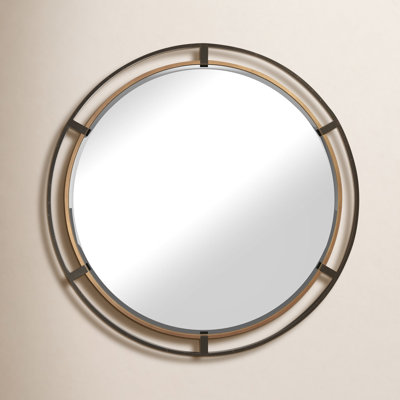 Cavil Metal Round Wall Mirror