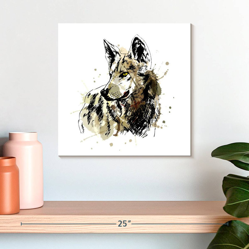 Corbeau loup Alpha, H 16 po x l 16 po