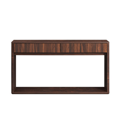 63" Farmhouse Console Table, Entryway Table with Drawers, Sofa Table for Living Room, Hallway, Foyer