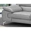 Causeuse en cuir Seemab en gris