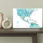 Watercolor Americas Map Contemporary City Wall Art Print 1 Piece Wrapped Canvas Wall Art-2120525668