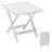 Blohm Wood Side Table Adirondack Design Small Folding End Tables for Outdoor Patio, Porch, White