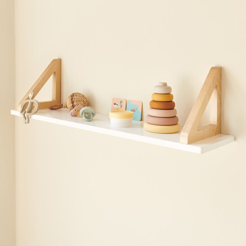 Solid Wood Bracket Shelf, Paint/Natural