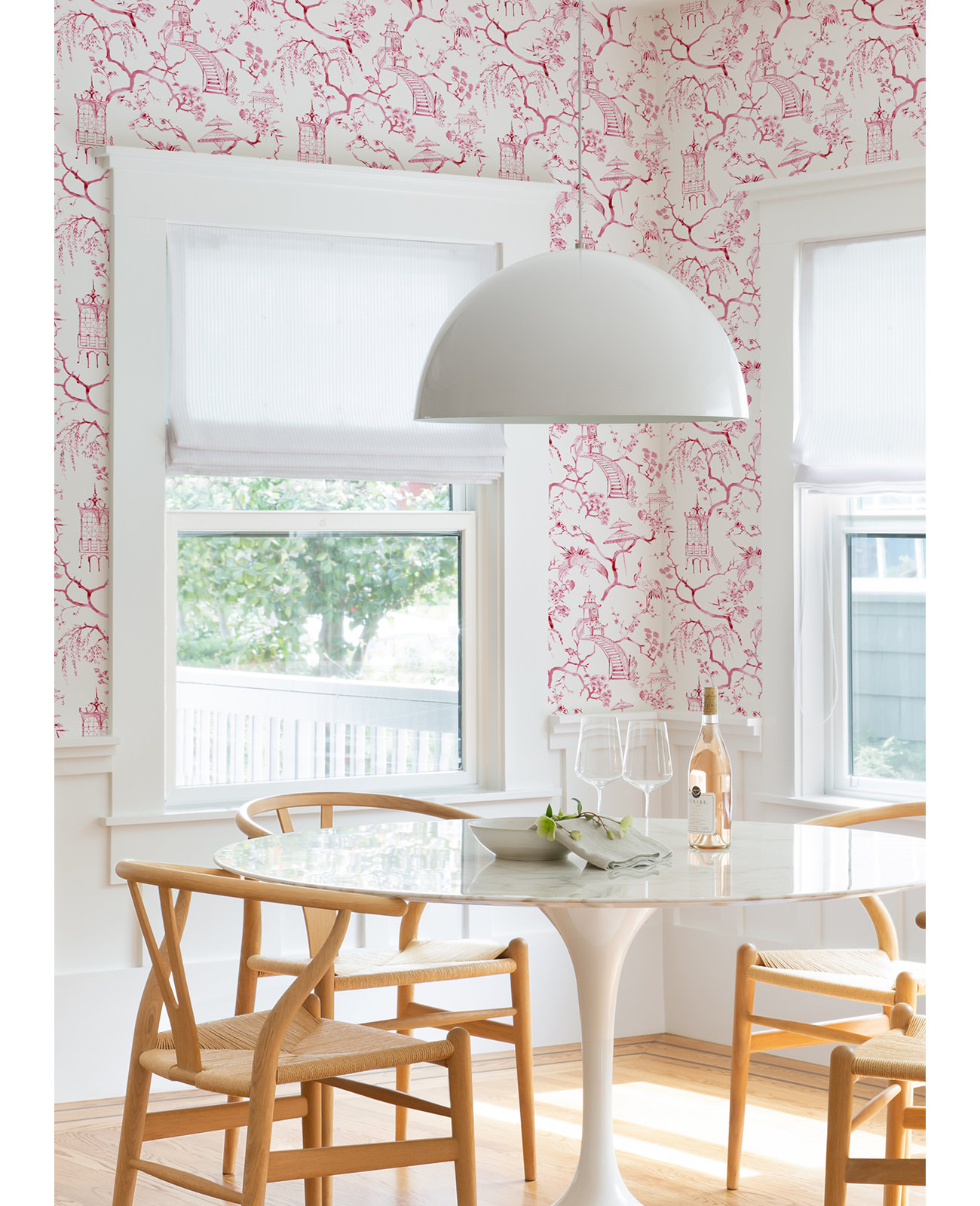 Breene NON-PASTED,UNPASTED Floral Wallpaper, Pink
