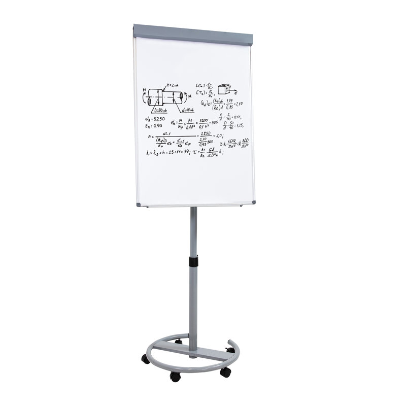 Adjustable Height Magnetic Mobile Whiteboard and Flipchart Easel