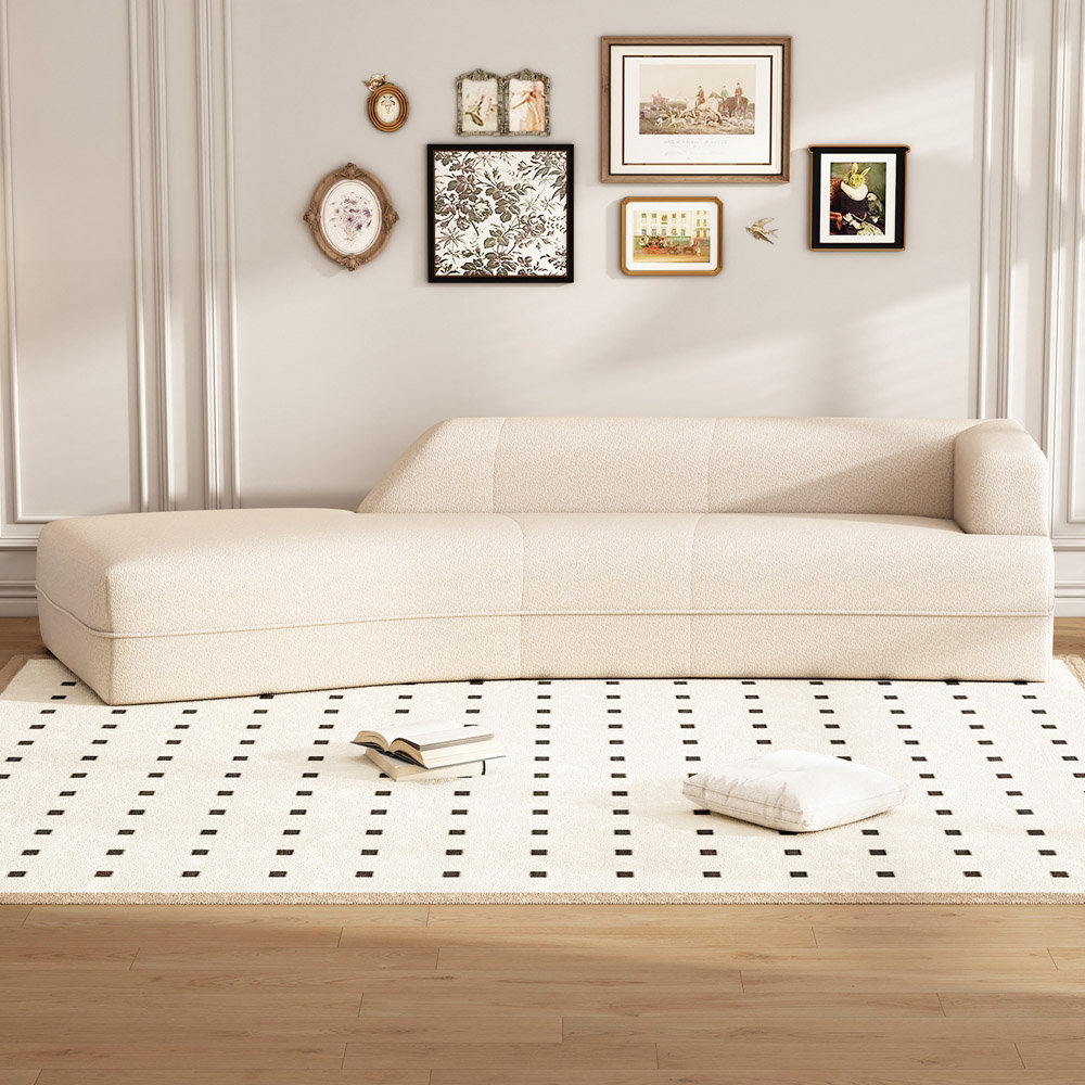 Ivy Bronx 109.4" Curved Chaise Lounge Modern Indoor Sofa Couch for