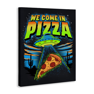 We We In Pizza Aliens Canvas, design par Jedco Brands, Inc.