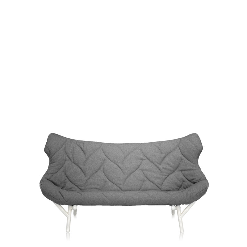 Foliage Loveseat, Gray Trevira™, White