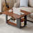 Multi-Function Coffee Table With Foldable Top And Casters-1671234554
