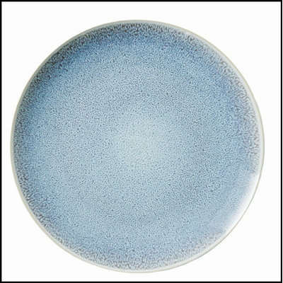 Blue Round Stoneware 16-Piece Dinnerware Set, Perfect for Everyday Use and Special Occasions, Durable and Stylish
