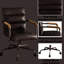 Chaise de bureau en cuir antique ardoise - hauteur réglable, rembourrage luxueux, base en métal 5, assise confortable, élégante et ergonomique avec support lombaire, siège pivotant, hauteur, rembourrage,-650722748