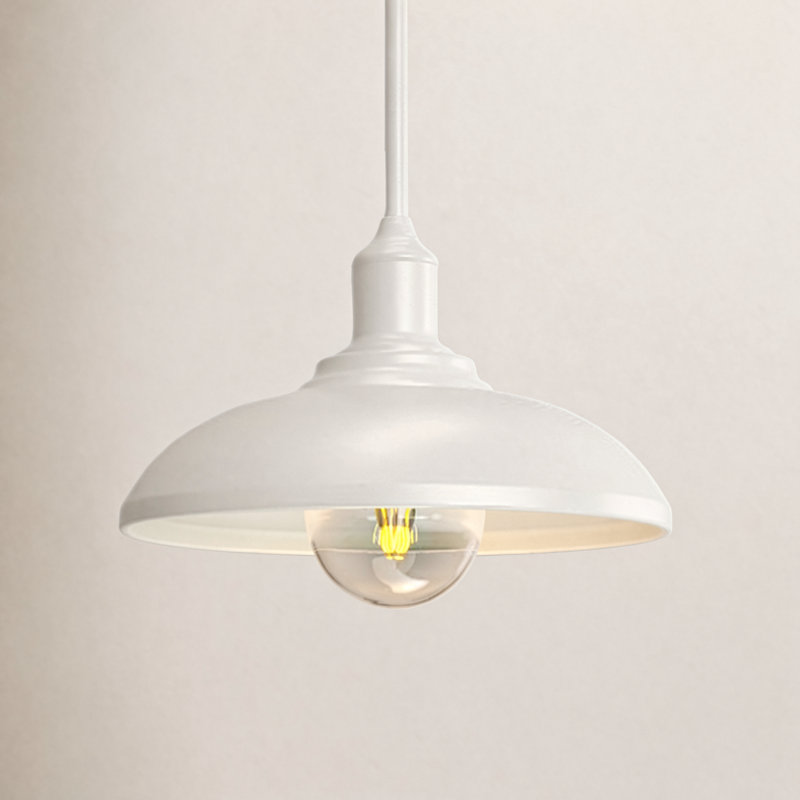 Luminaire suspendu d'extérieur 1 lumière Florence, Blanc, Blanc