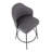 Arabelle Swivel Upholstered Counter Stool with Metal Frame