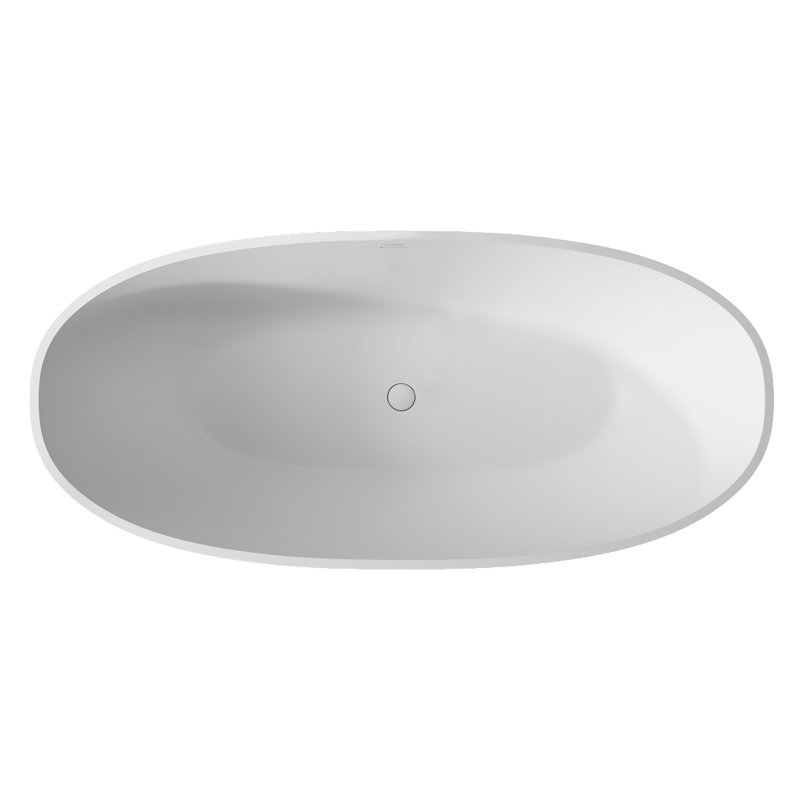 Monaco 61'' x 67'' Freestanding Soaking Solid Surface Bathtub