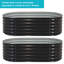 Lit de jardin surélevé ovale en acier Lemark - gris foncé - 63 po-378031736-378031742