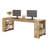 78.7" Long Computer Desk, Wooden 2 Person Desk with Storage Shelf